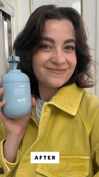 Allure senior commerce editor Sarah Felbin after using the Isima Reset Clarifying Shampoo